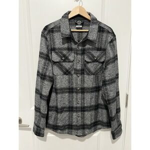 Colorado Clothing Heavyweight Men's Button-Up Flannel Size Large Gray/Black NWOT